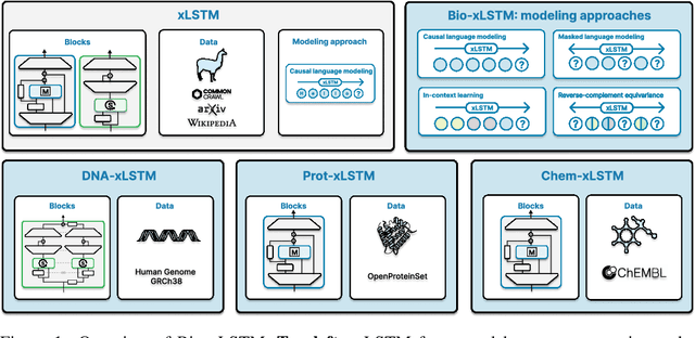 Figure 1 for Bio-xLSTM: Generative modeling, representation and in-context learning of biological and chemical sequences