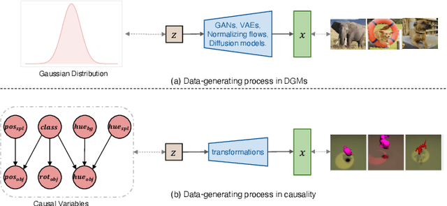 Figure 1 for On the Opportunity of Causal Deep Generative Models: A Survey and Future Directions