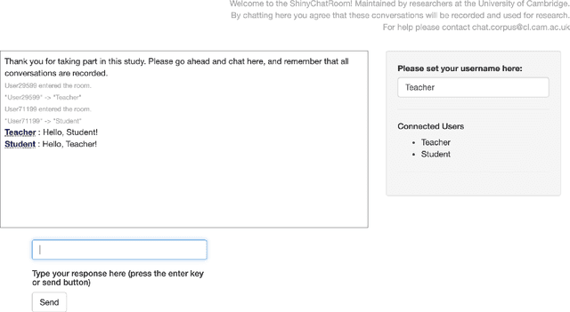 Figure 1 for The Teacher-Student Chatroom Corpus
