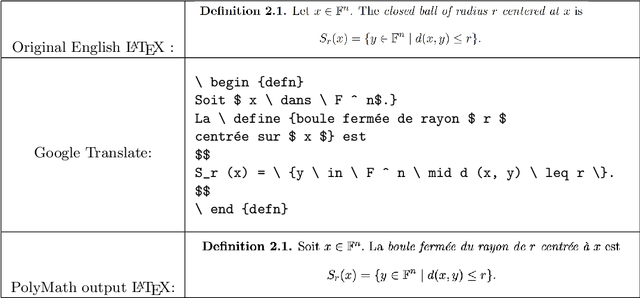 Figure 4 for Machine Translation of Mathematical Text