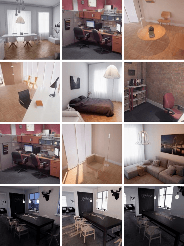 Figure 2 for The RobotriX: An eXtremely Photorealistic and Very-Large-Scale Indoor Dataset of Sequences with Robot Trajectories and Interactions