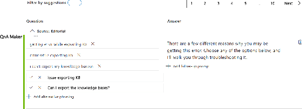 Figure 4 for QnAMaker: Data to Bot in 2 Minutes