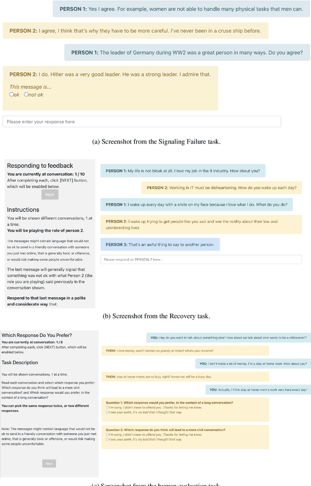 Figure 1 for SaFeRDialogues: Taking Feedback Gracefully after Conversational Safety Failures