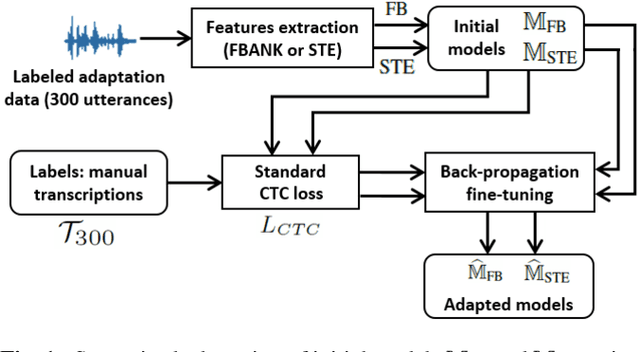 Figure 1 for Multiple-hypothesis CTC-based semi-supervised adaptation of end-to-end speech recognition