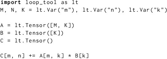 Figure 2 for LoopStack: a Lightweight Tensor Algebra Compiler Stack