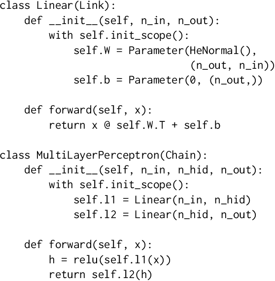 Figure 3 for Chainer: A Deep Learning Framework for Accelerating the Research Cycle