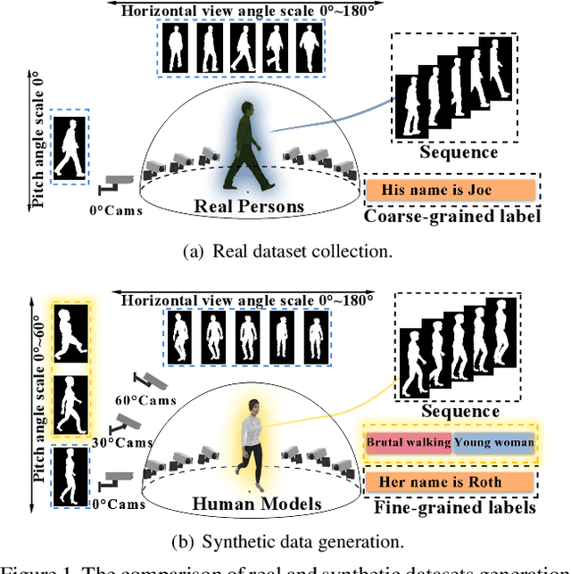 Figure 1 for VersatileGait: A Large-Scale Synthetic Gait Dataset with Fine-GrainedAttributes and Complicated Scenarios