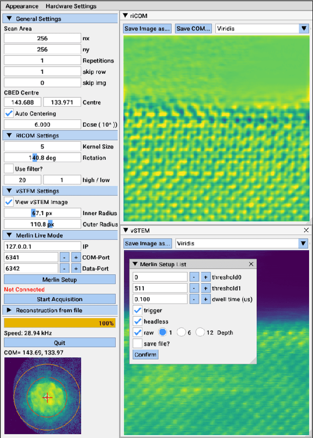 Figure 4 for Real Time Integration Centre of Mass (riCOM) Reconstruction for 4D-STEM