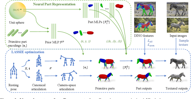 Figure 3 for LASSIE: Learning Articulated Shapes from Sparse Image Ensemble via 3D Part Discovery