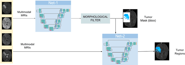 Figure 1 for Cascaded V-Net using ROI masks for brain tumor segmentation