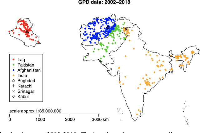 Figure 3 for Spatio-temporal extreme event modeling of terror insurgencies