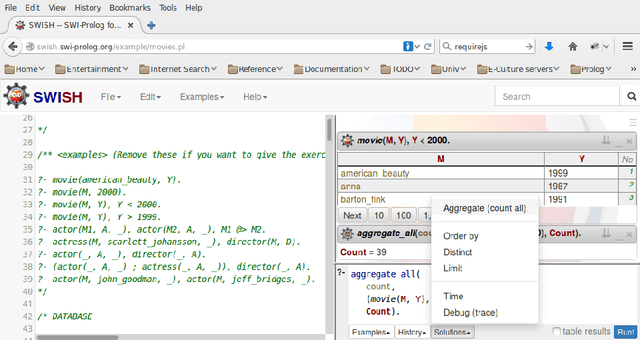 Figure 3 for SWISH: SWI-Prolog for Sharing