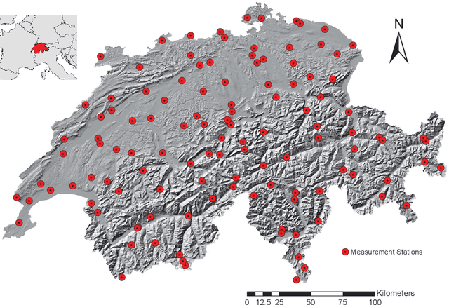 Figure 2 for Multifractal analysis of the time series of daily means of wind speed in complex regions
