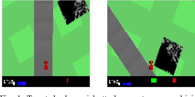 Figure 1 for Targeted Attack on Deep RL-based Autonomous Driving with Learned Visual Patterns