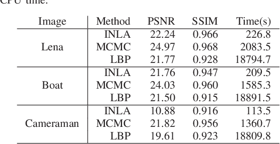 Figure 2 for Fast Bayesian Restoration of Poisson Corrupted Images with INLA