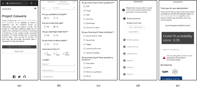 Figure 2 for Coswara: A website application enabling COVID-19 screening by analysing respiratory sound samples and health symptoms