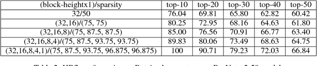 Figure 3 for Hierarchical Block Sparse Neural Networks