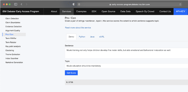 Figure 2 for Project Debater APIs: Decomposing the AI Grand Challenge