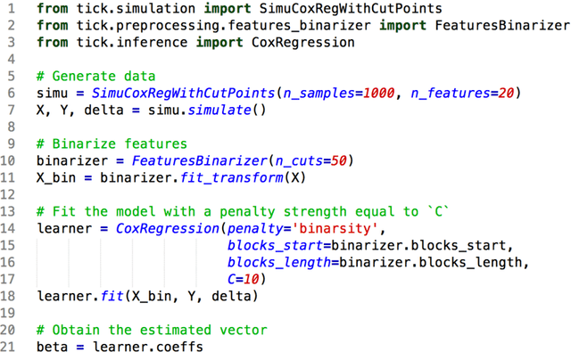 Figure 1 for Binacox: automatic cut-points detection in high-dimensional Cox model, with applications to genetic data