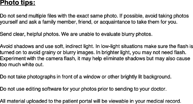 Figure 1 for TrueImage: A Machine Learning Algorithm to Improve the Quality of Telehealth Photos