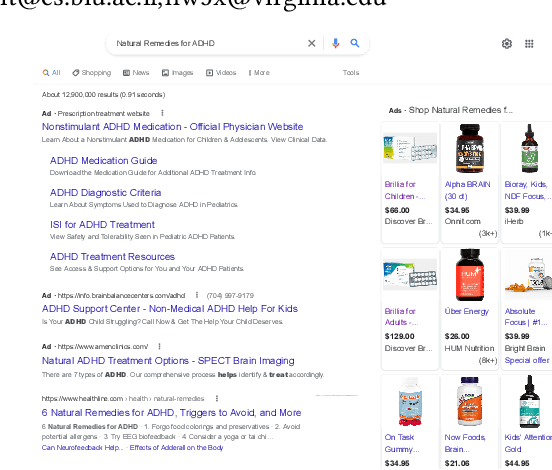 Figure 1 for Not Just Skipping. Understanding the Effect of Sponsored Content on Users' Decision-Making in Online Health Search