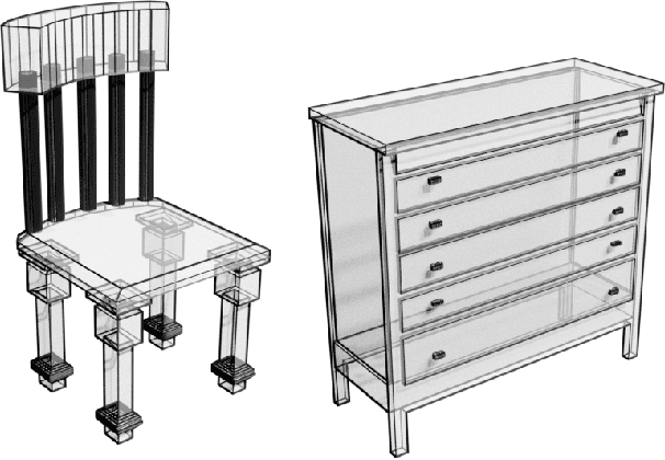 Figure 1 for PolyGen: An Autoregressive Generative Model of 3D Meshes