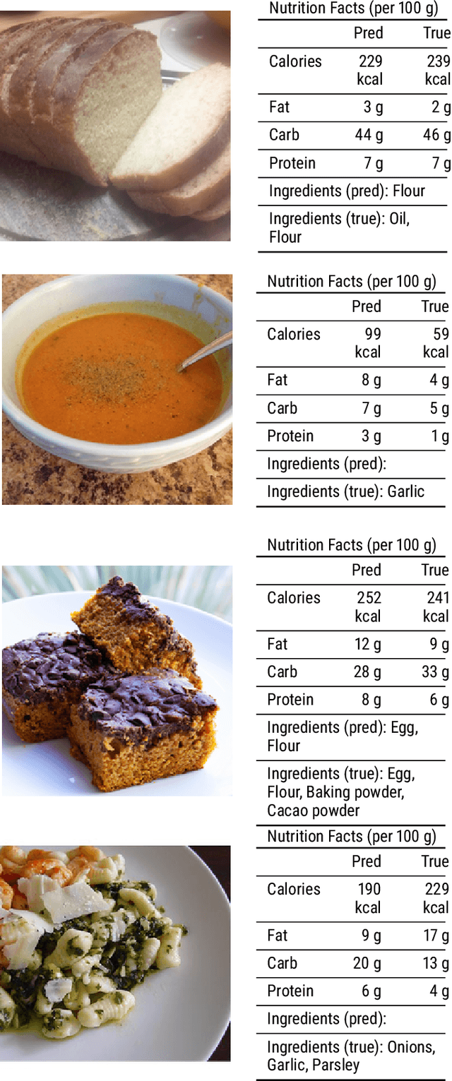 Figure 3 for Multi-Task Learning for Calorie Prediction on a Novel Large-Scale Recipe Dataset Enriched with Nutritional Information