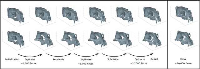 Figure 3 for A numerical framework for elastic surface matching, comparison, and interpolation