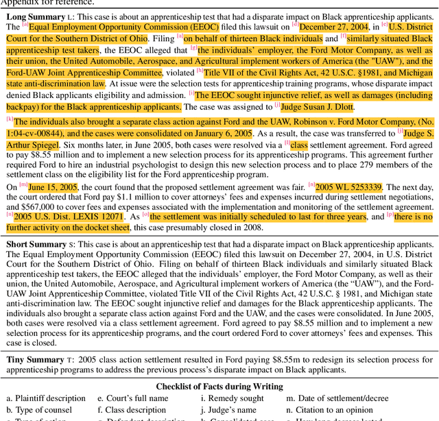 Figure 1 for Multi-LexSum: Real-World Summaries of Civil Rights Lawsuits at Multiple Granularities