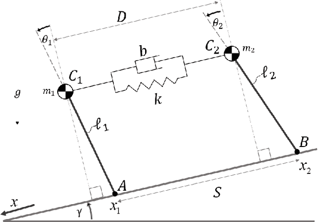 Figure 2 for Passive Quadrupedal Gait Synchronization for Extra Robotic Legs Using a Dynamically Coupled Double Rimless Wheel Model