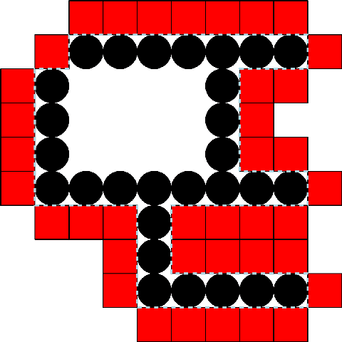 Figure 3 for Centralised Connectivity-Preserving Transformations by Rotation: 3 Musketeers for all Orthogonal Convex Shapes
