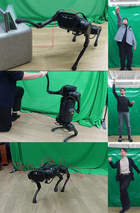 Figure 1 for Human Motion Control of Quadrupedal Robots using Deep Reinforcement Learning