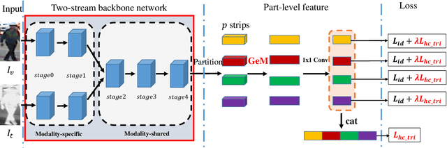 Figure 2 for Parameters Sharing Exploration and Hetero-Center based Triplet Loss for Visible-Thermal Person Re-Identification