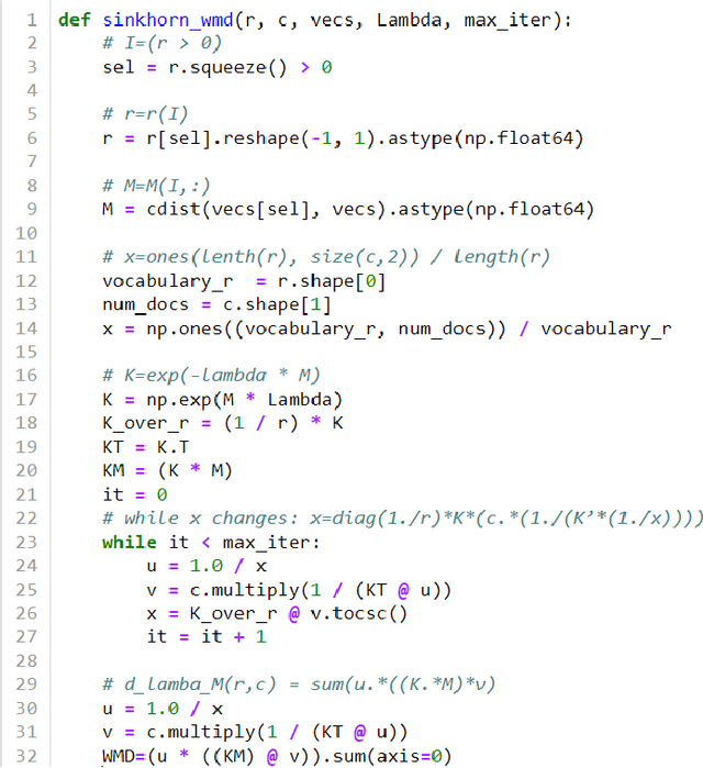 Figure 4 for A New Parallel Algorithm for Sinkhorn Word-Movers Distance and Its Performance on PIUMA and Xeon CPU