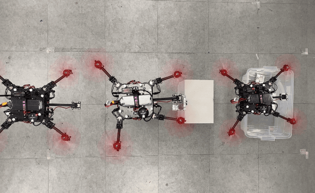 Figure 1 for A Morphing Quadrotor that Can Optimize Morphology for Transportation