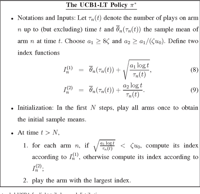 Figure 1 for Extended UCB Policy for Multi-Armed Bandit with Light-Tailed Reward Distributions