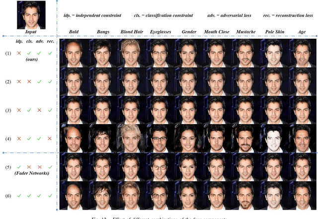 Figure 4 for AttGAN: Facial Attribute Editing by Only Changing What You Want