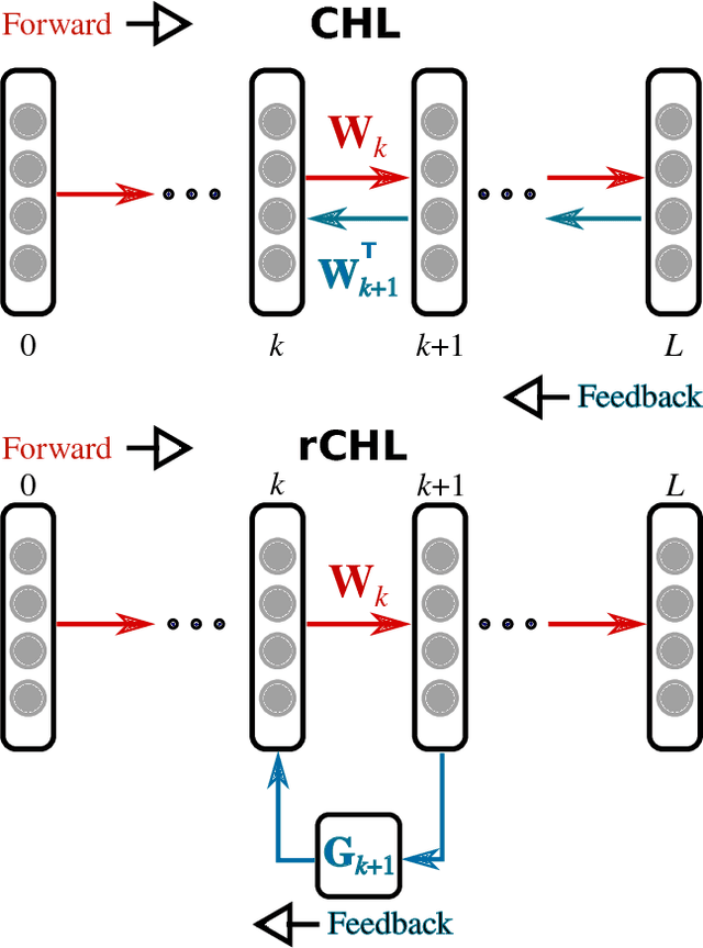 Figure 1 for Contrastive Hebbian Learning with Random Feedback Weights