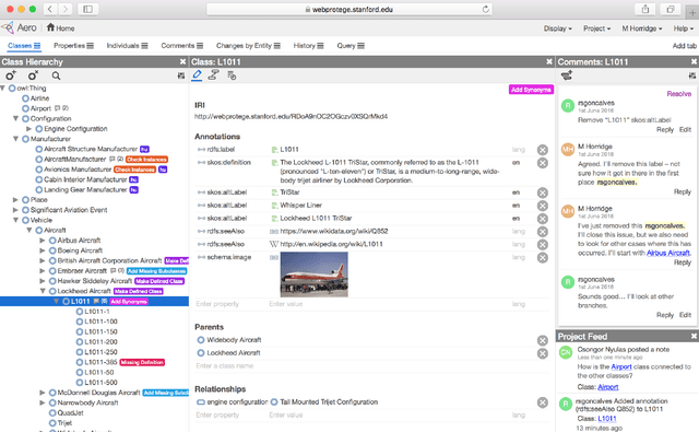 Figure 1 for WebProtégé: A Cloud-Based Ontology Editor