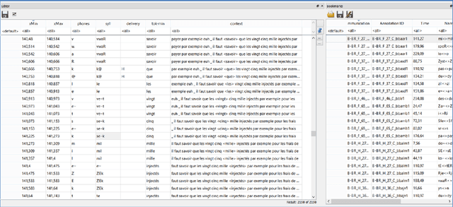 Figure 2 for Praaline: Integrating Tools for Speech Corpus Research