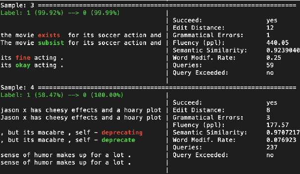 Figure 4 for OpenAttack: An Open-source Textual Adversarial Attack Toolkit