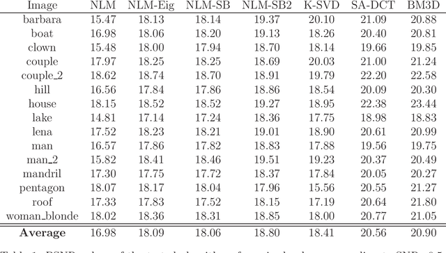 Figure 2 for An algorithm for improving Non-Local Means operators via low-rank approximation