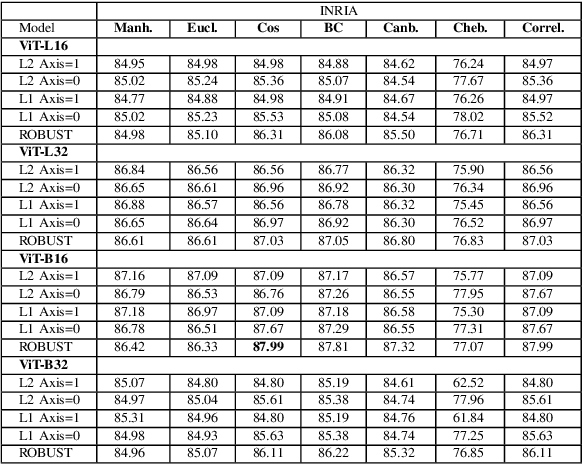 Figure 3 for Investigating the Vision Transformer Model for Image Retrieval Tasks