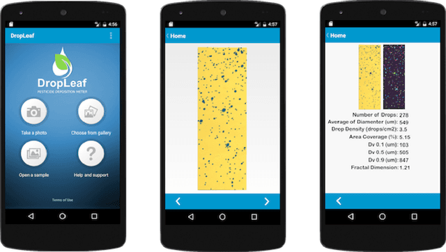 Figure 3 for A smartphone application to measure the quality of pest control spraying machines via image analysis