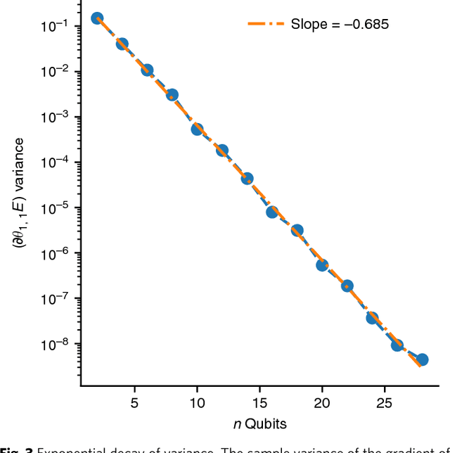 Figure 3 for Barren plateaus in quantum neural network training landscapes