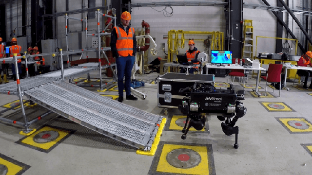 Figure 1 for Variable Autonomy of Whole-body Control for Inspection and Intervention in Industrial Environments using Legged Robots