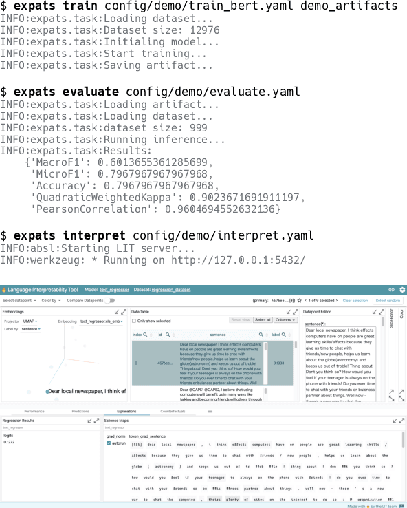 Figure 1 for EXPATS: A Toolkit for Explainable Automated Text Scoring