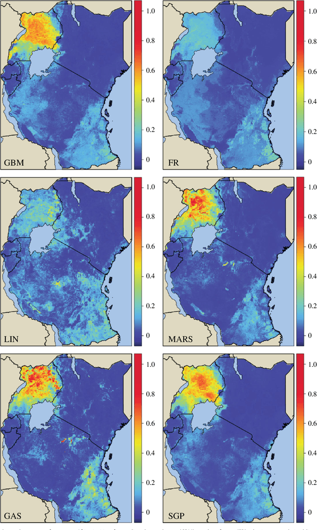 Figure 4 for Improved prediction accuracy for disease risk mapping using Gaussian Process stacked generalisation
