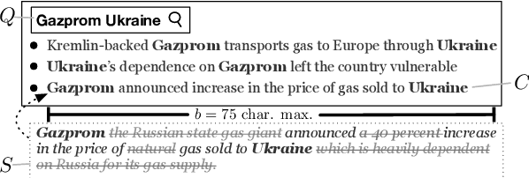 Figure 1 for Query-focused Sentence Compression in Linear Time
