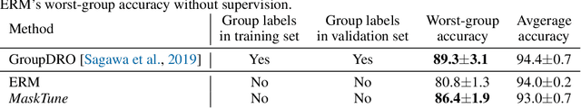 Figure 4 for MaskTune: Mitigating Spurious Correlations by Forcing to Explore